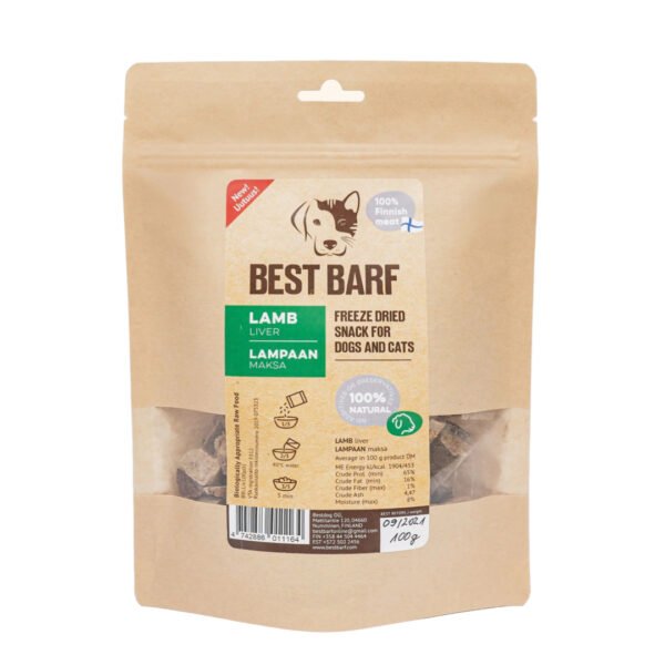 BestBarf Frysetørret Lammelever 100g