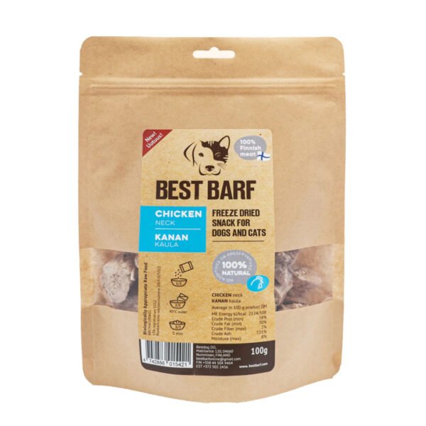 BestBarf Frysetørret Kyllingehalse 100g