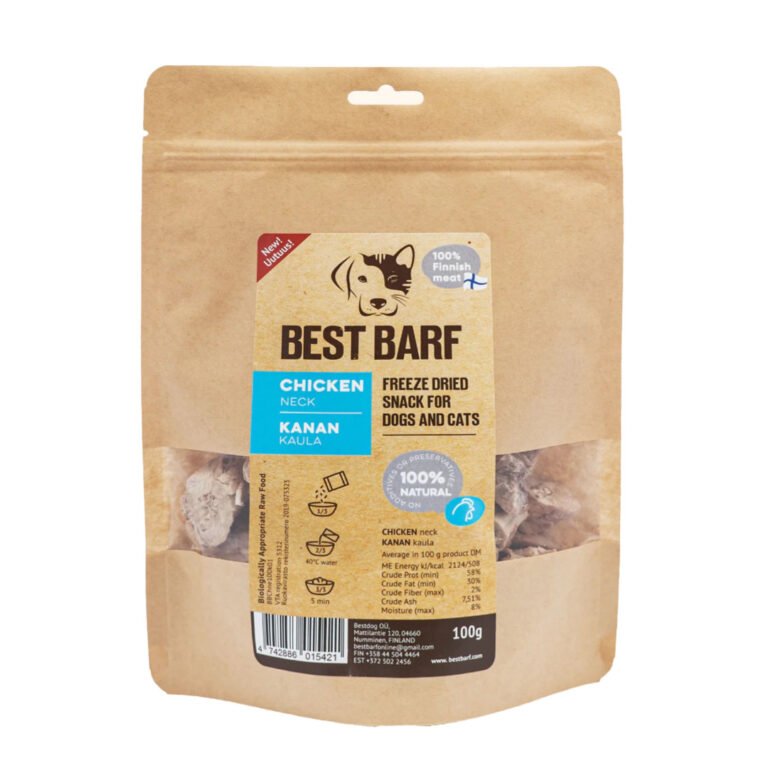 BestBarf Frysetørret Kyllingehalse 100g