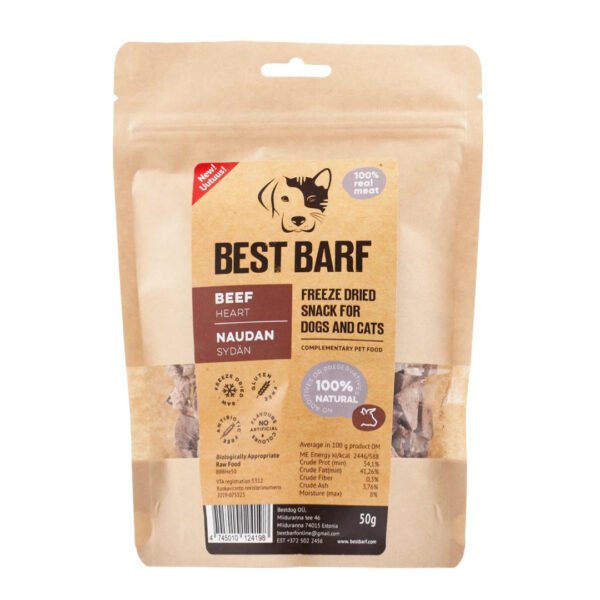 BestBarf Frysetørret Oksehjerter 100g