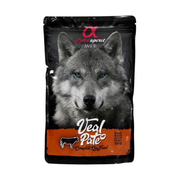 Alpha Spirit Pouch Vådfoderpaté M/Kalv