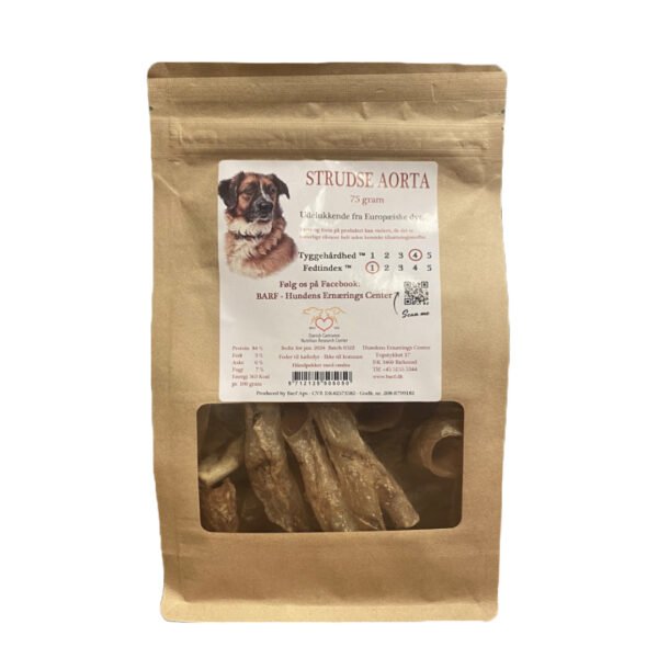 EasyBarf Carnitreats Strudse Aorta (pulsåre) 75 g