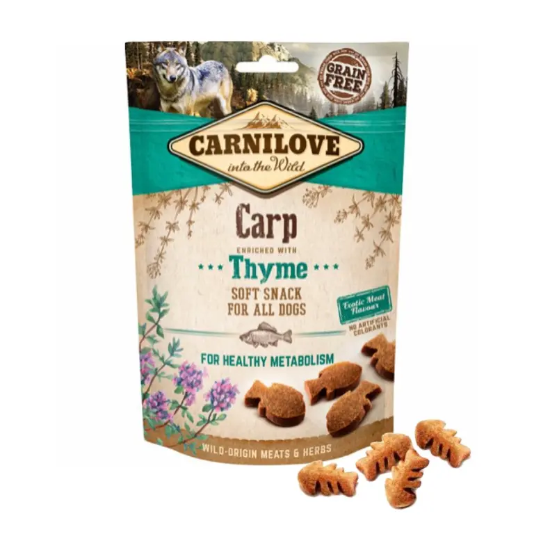 Carnilove Soft Snack M/Karpe & Timian 200g
