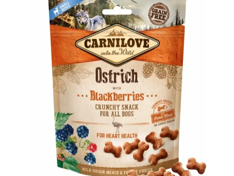 Carnilove Crunchy Snack M/Struds & Brombær 200g