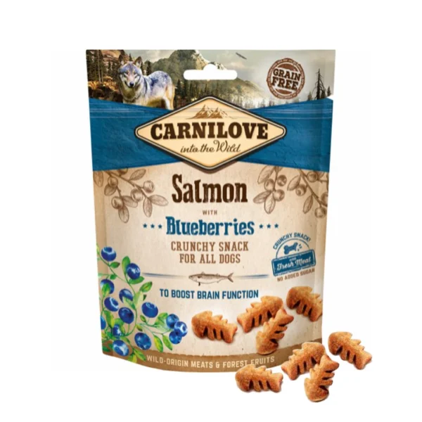 Carnilove Crunchy Snack M/Laks & Blåbær 200g