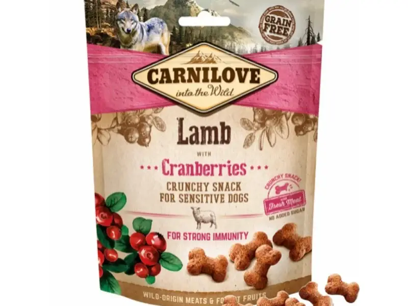 Carnilove Crunchy Snack M/Lam & Tranebær 200g
