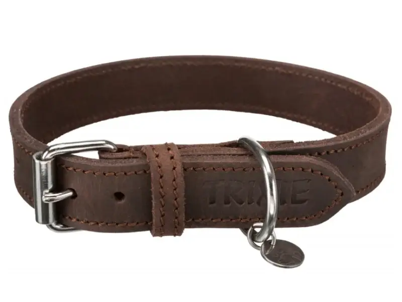 Trixie Rustic Halsbånd Fedtlæder Brun