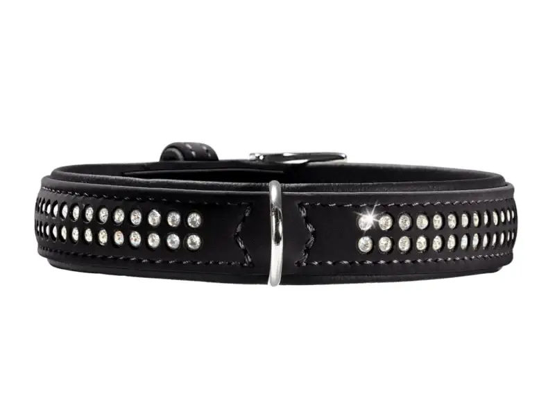 Hunter Softie Deluxe Halsbånd M/Sten Sort
