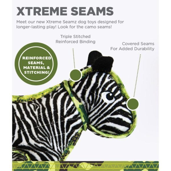 Outward Hound Xtreme Seamz Zebra Hundelegetøj - Image 2