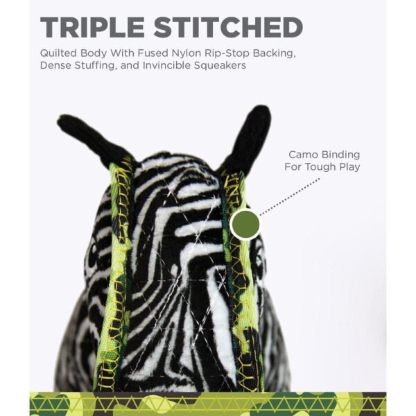 Outward Hound Xtreme Seamz Zebra Hundelegetøj - Image 3