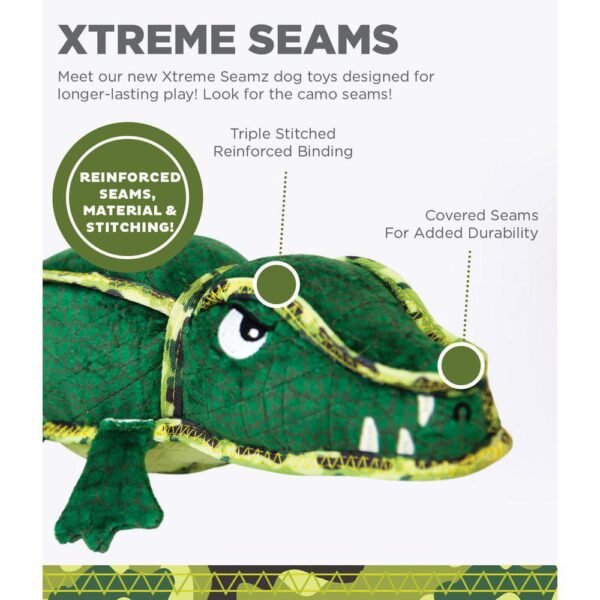 Outward Hound Xtreme Seamz Alligator Hundelegetøj - Image 2
