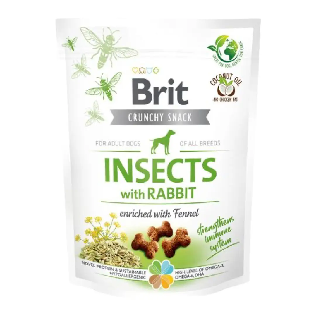 Brit Crunchy Snack M/Insektprotein & Kanin