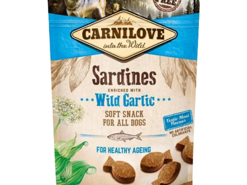 Carnilove Soft Snack M/Sardiner & Ramsløg 200g