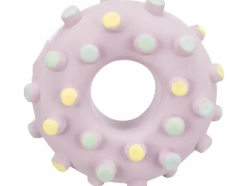 Trixie Junior Latex Ring Med Dupper Hundelegetøj