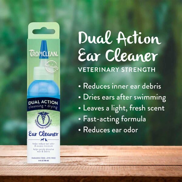 Tropiclean Dual Action Dobbeltvirkende Ørerens - Image 2