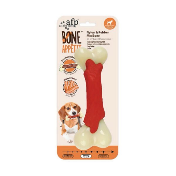 All For Paws Nylon/Gummiben M/Baconsmag XL Bidelegetøj