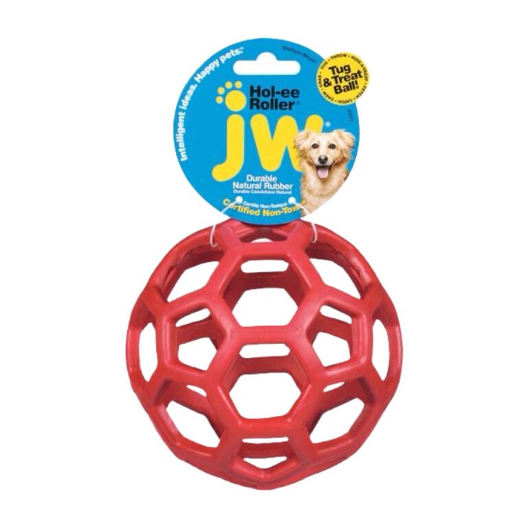 JW Hol-ee Roller Naturgummi Bold Hundelegetøj
