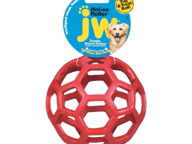 JW Hol-ee Roller Naturgummi Bold Hundelegetøj