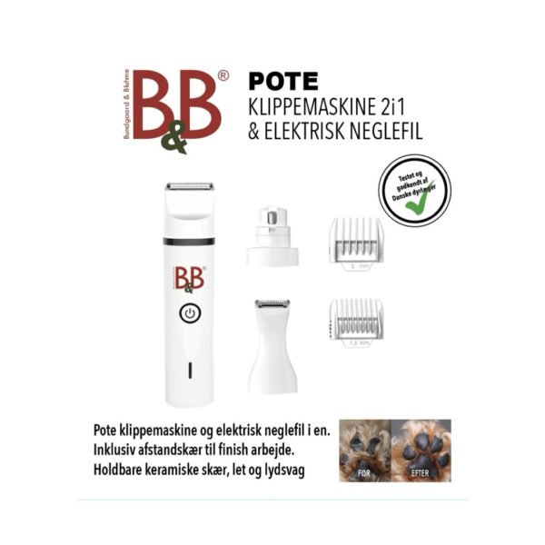 B&B 2i1 Poteklipper & Negletrimmer Sæt