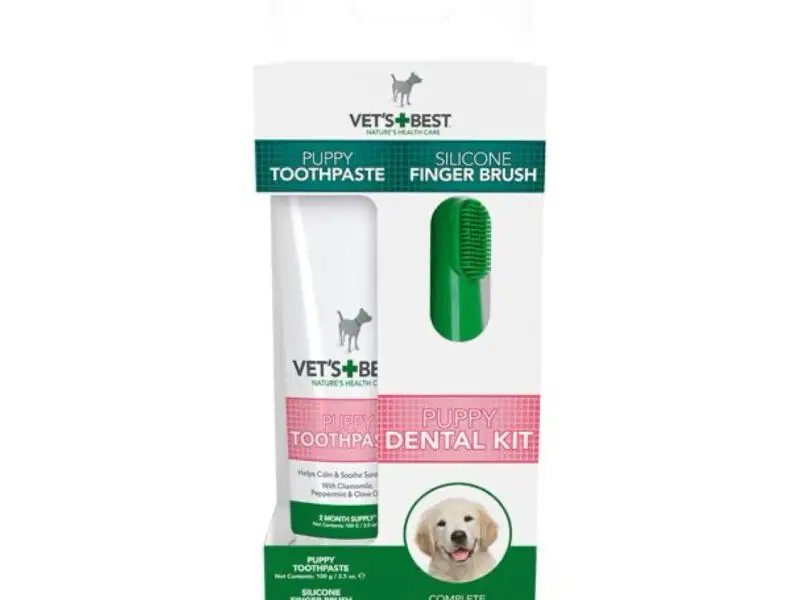 VetsBest Puppy Dental Kit Tandpasta + Tandbørste