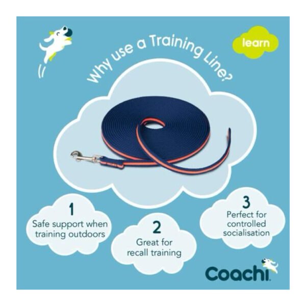 Coachi Træningsline Blå/Coral 10 Meter