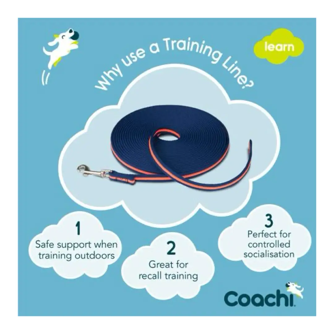Coachi Træningsline Blå/Coral 10 Meter