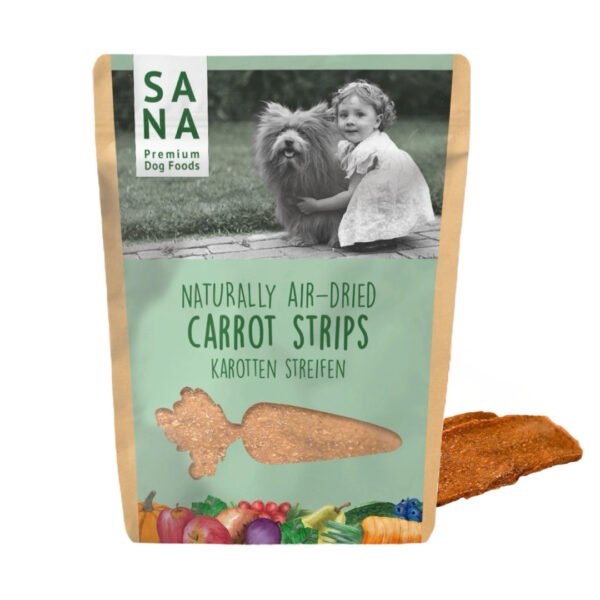SanaDog Air-Dried Veggie Strips M/Gulerod 100 g