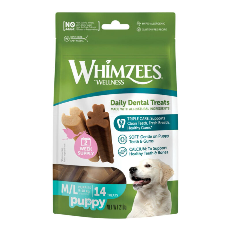 Whimzees Puppy Dental Stix M/L