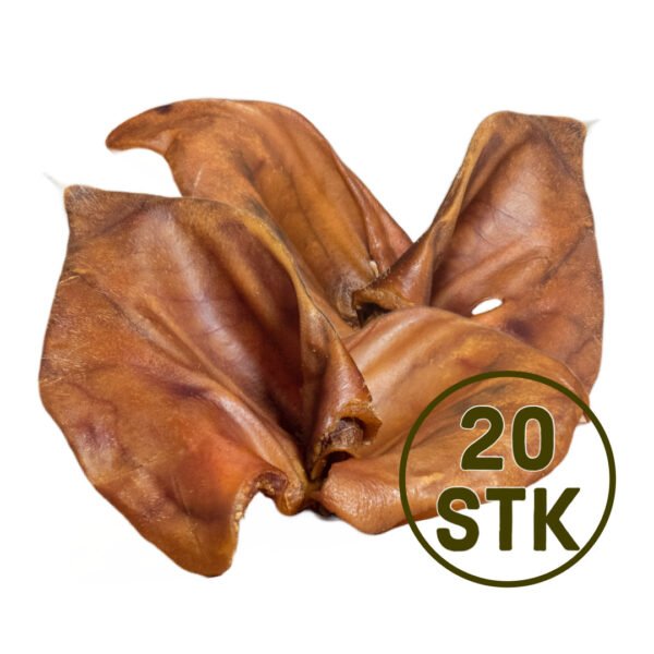 SanaDog Lufttørrede Griseøre Natursnack 20 stk