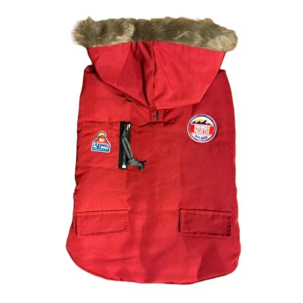 51DN Aspen Rød Parka Hundevinterfrakke M/Pelskrave - Image 2