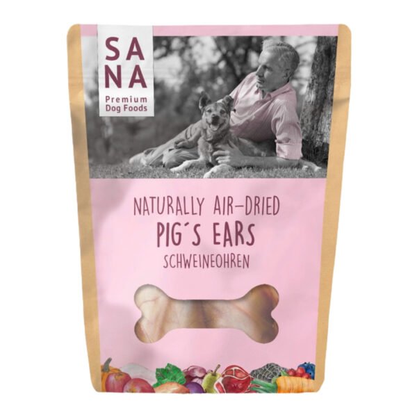 SanaDog Lufttørrede Griseøre Natursnack 20 stk