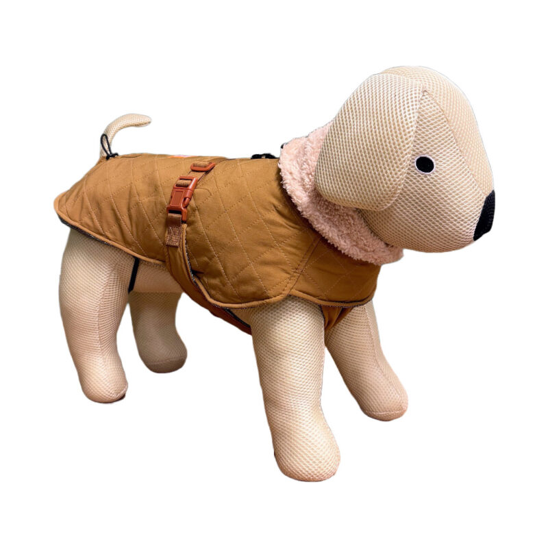 51DN Quilted Walker Camelfarvet Hundejakke M/Mavevarmer