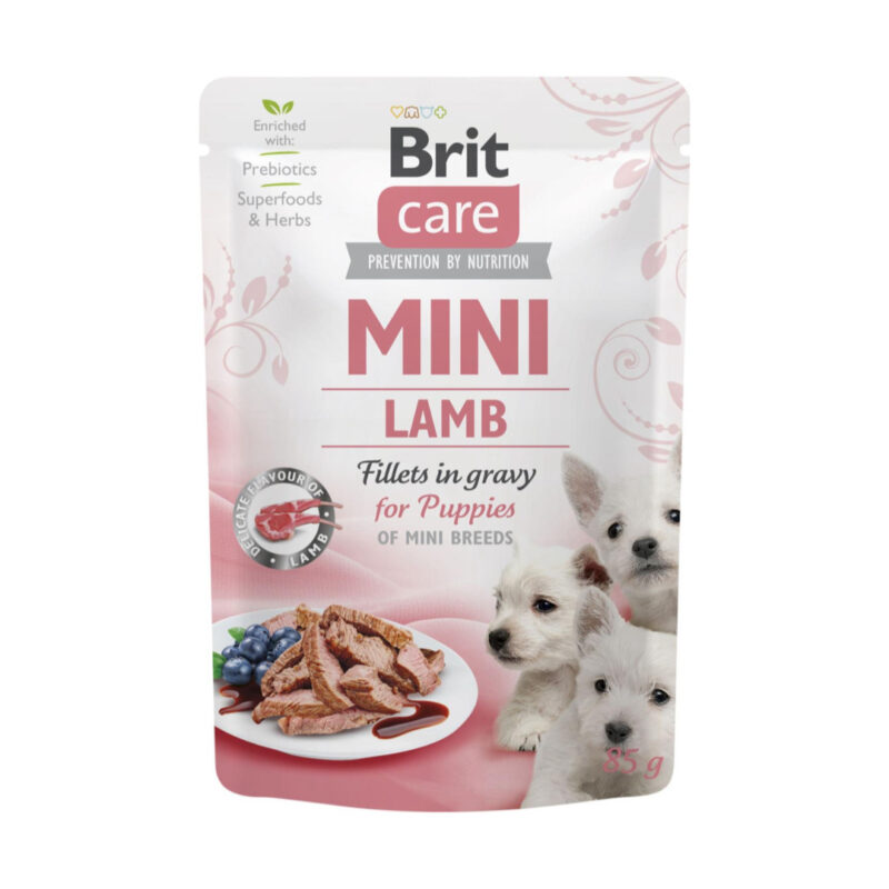 Brit Mini Puppy Fileter i Sauce Lammekød 85 g