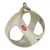Curli Vest Clasp Fløjlsstof Step-In Hundesele Beige
