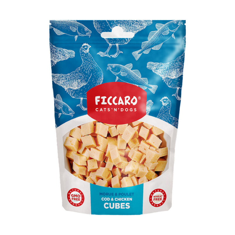 Ficcaro Godbidder Soft Cubes Torsk & Kylling 100 g