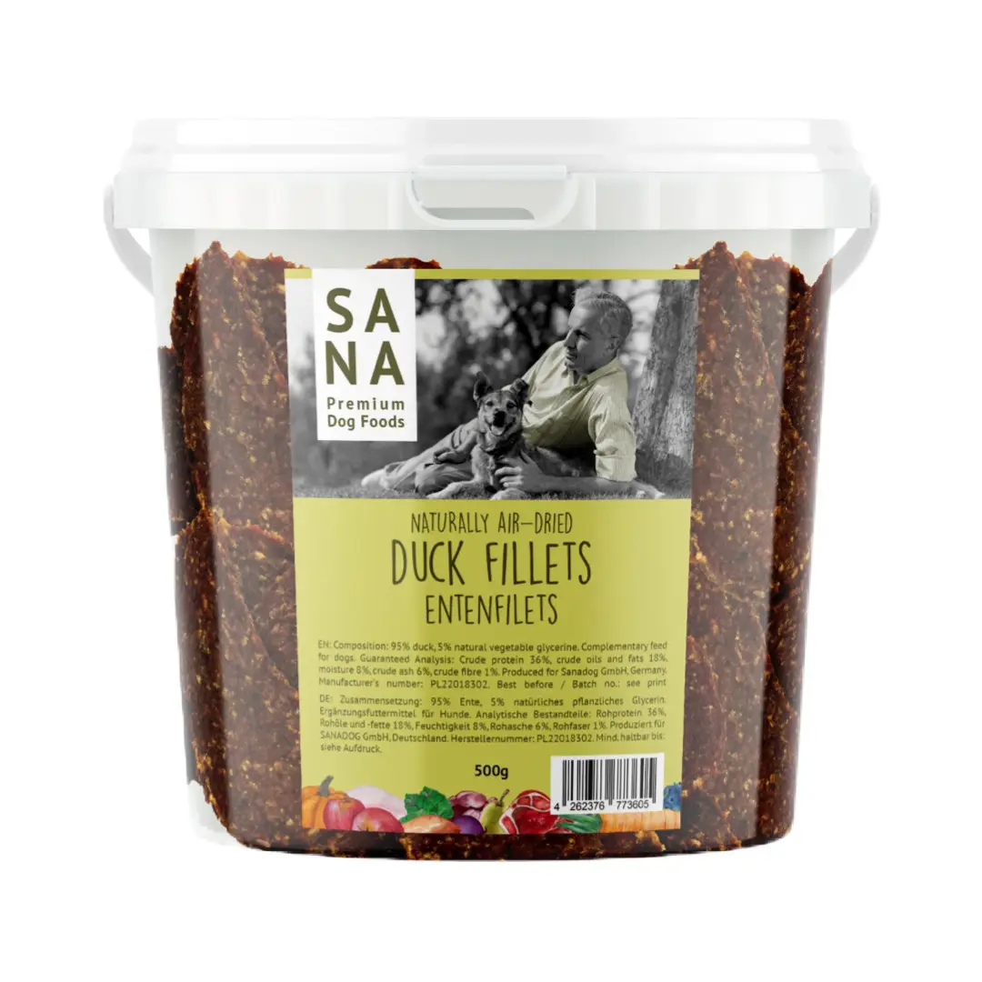 Sanadog Duck Fillets Tørret Andekød 500 g