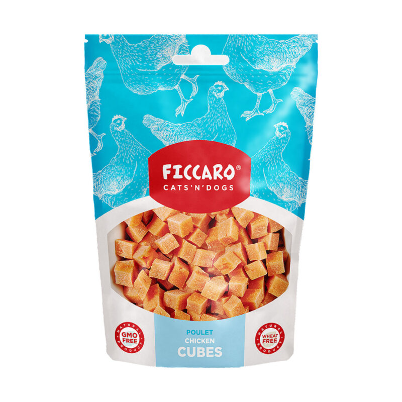 Ficcaro Godbidder Soft Cubes Kylling 100 g