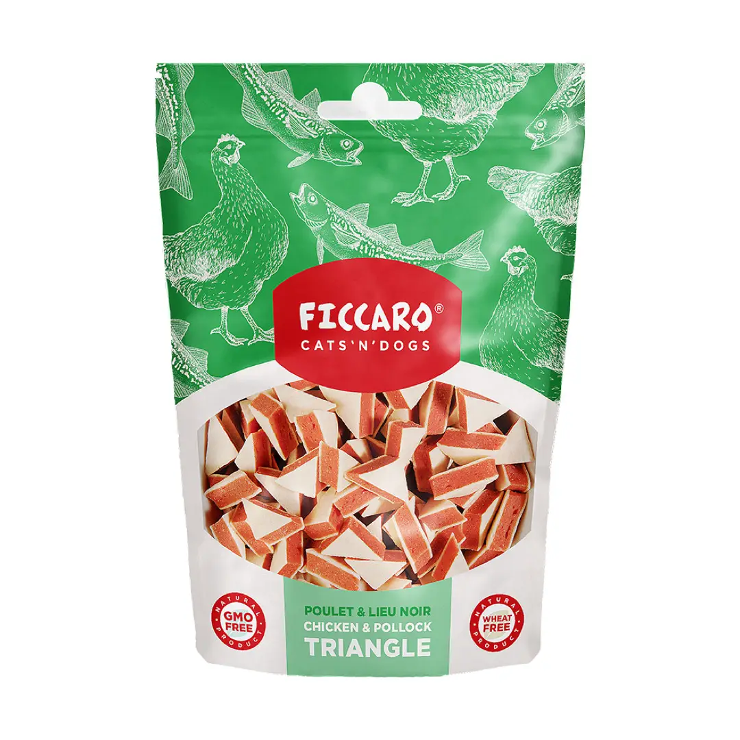 Ficcaro Godbidder Triangle Kylling & Sej 100 g