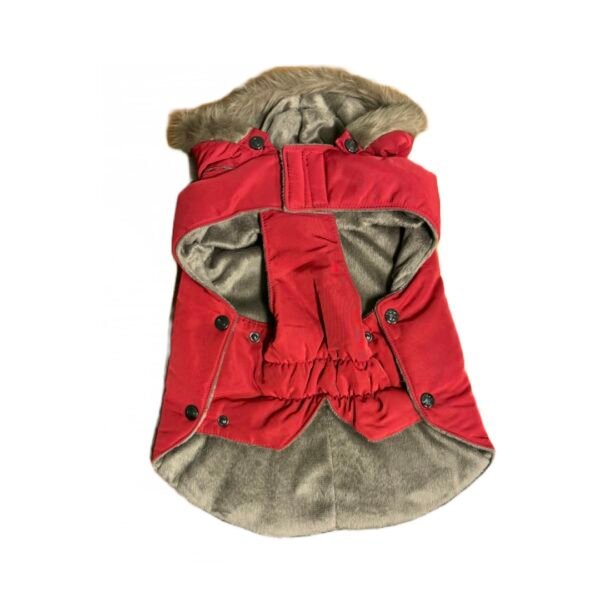51DN Aspen Rød Parka Hundevinterfrakke M/Pelskrave - Image 4