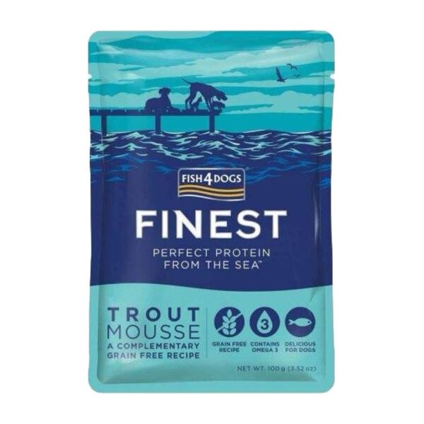 Fish4Dogs Finest Ørred Mousse Vådfoder 100 g