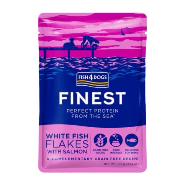 Fish4Dogs Finest Flakes Hvidfisk M/Laks Vådfoder 100 g