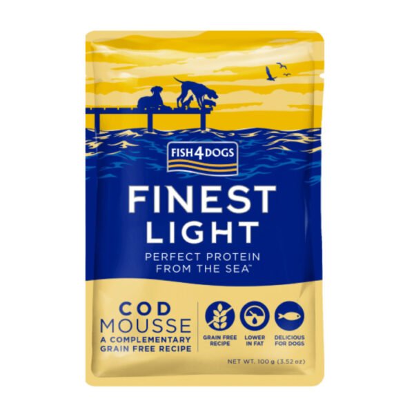 Fish4Dogs Finest Light Torske Mousse Vådfoder 100 g