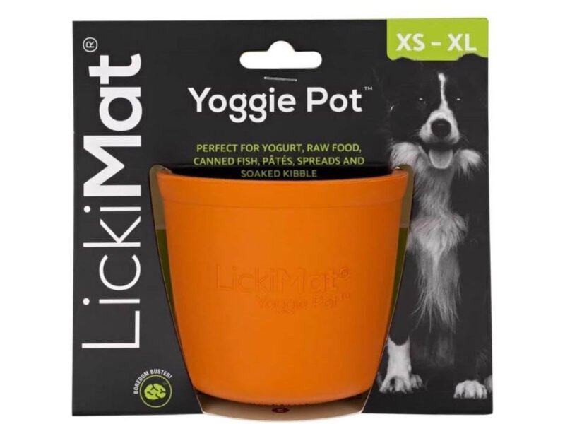 LickiMat Yoggie Pot Orange Gummi Aktiveringslegetøj