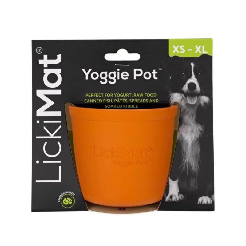 LickiMat Yoggie Pot Orange Gummi Aktiveringslegetøj