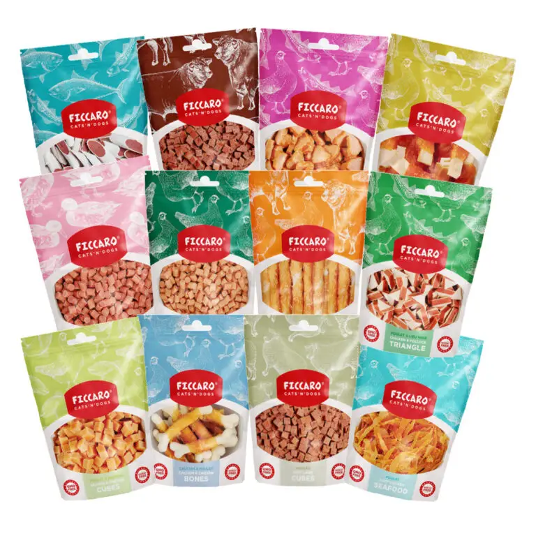 Ficcaro Hundesnacks - 12 Poser Blandede Varianter