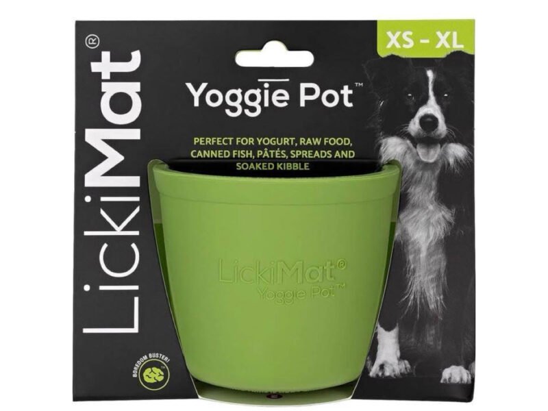 LickiMat Yoggie Pot Grøn Gummi Aktiveringslegetøj