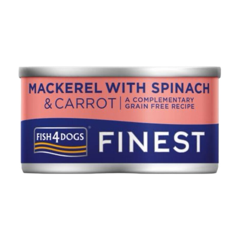 Fish4Dogs Finest Makrel M/Spinat & Gulerod Vådfoder 85 g