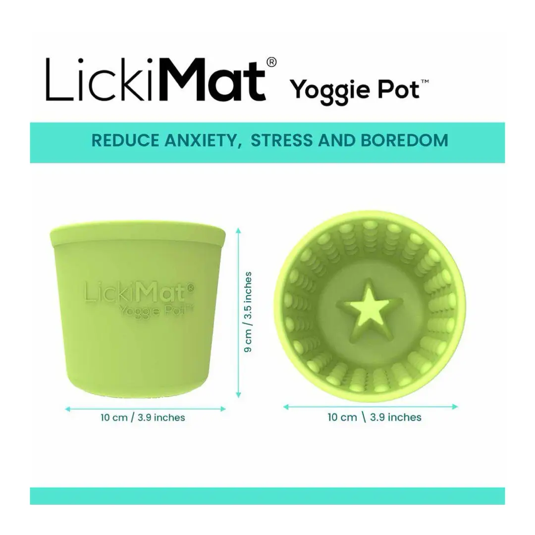 LickiMat Yoggie Pot Blå Gummi Aktiveringslegetøj - Billede 4
