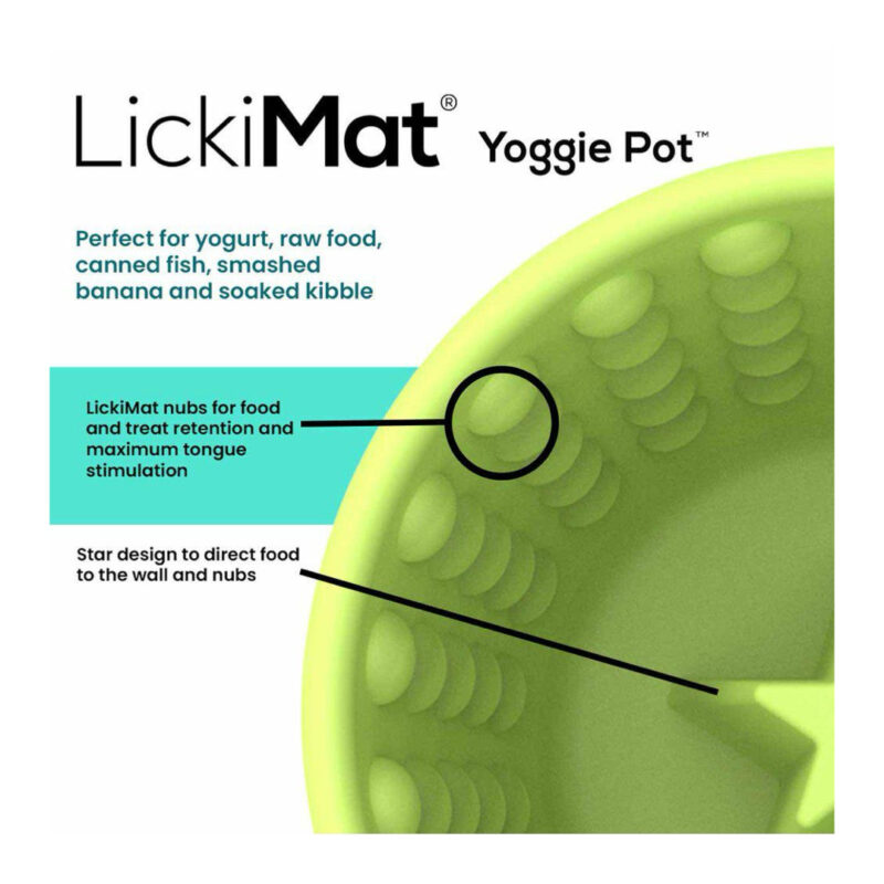 LickiMat Yoggie Pot Blå Gummi Aktiveringslegetøj - Image 3