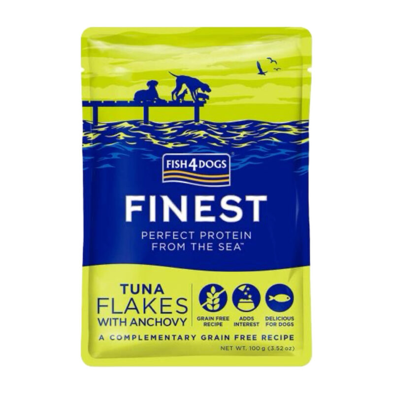 Fish4Dogs Finest Flakes Tunfisk M/Ansjoser Vådfoder 100 g